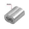 Bolsa con 50 casquillos dobles de aluminio, 3/32", FIERO