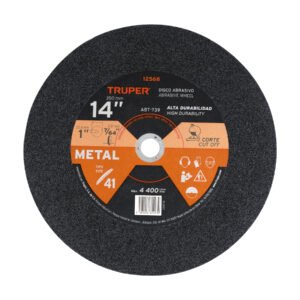 12568 - Disco Tipo 41 de 14" x 3.1 mm para corte de metal, TRUPER