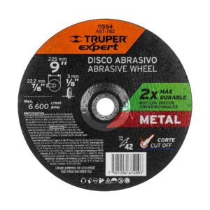 11554 - Disco Tipo 42 de 9" x 3.2 mm corte metal, Truper Expert