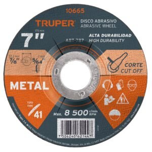 10665 - Disco de 7" para corte de metal, tipo 41, Truper
