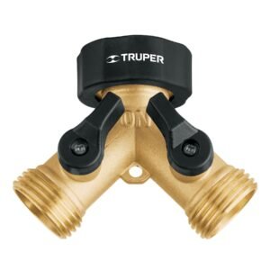 10375 - Conector "Y" 3/4" latón sólido con tuerca móvil p/manguera