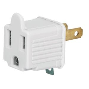46255 - Adaptador 3 a 2, blanco, a granel, Volteck