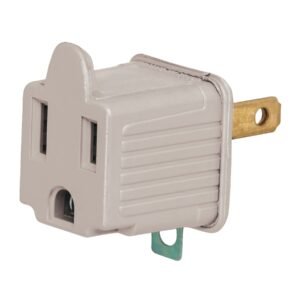 46254 - Bolsa con 2 adaptadores 3 a 2 grises, Volteck