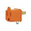 AD-32N-G.jpg 46256 - Adaptador 3 a 2, naranja, a granel, Volteck