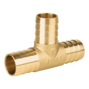 49643 - Tee inserción macho latón 1" para poliducto negro, Foset