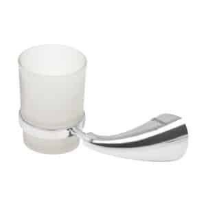 49632 - Portavaso cepillero metálico con vaso de vidrio, Foset Aero