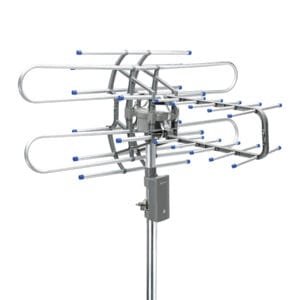 48115 - Antena aérea para TV HD, giratoria 360° con control, Volteck
