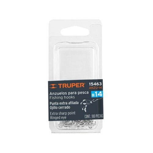 15463 - Blíster con 100 anzuelos para pesca # 14, Truper