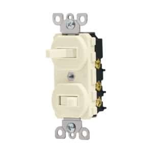 46002 - Interruptor dúplex de palanca, Standard, marfil, Volteck
