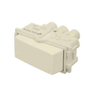 48083 - Interruptor de 3 vías, línea Italiana, color marfil, Volteck