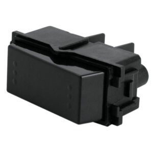 47608 - Interruptor de 3 vías, línea Italiana, color negro, Volteck