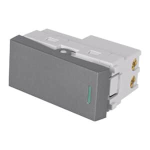 47823 - Interruptor de 3 vías acero inox de 1 módulo, línea Lisboa