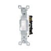 47720 - Interruptor vertical de palanca, 3 vías, Standard, blanco