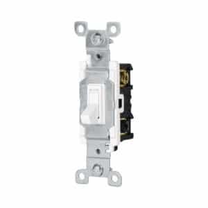 47720 - Interruptor vertical de palanca, 3 vías, Standard, blanco