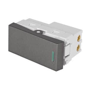 47820 - Interruptor sencillo acero inox de 1 módulo, línea Lisboa