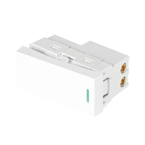 47940 - Interruptor sencillo blanco de 1 módulo, línea Lisboa