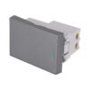 47824 - Interruptor 3 vías acero inox de 1.5 módulos, línea Lisboa
