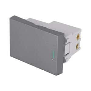 47824 - Interruptor 3 vías acero inox de 1.5 módulos, línea Lisboa