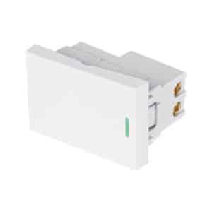 47944 - Interruptor de 3 vías blanco de 1.5 módulos, línea Lisboa