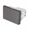 47821 - Interruptor sencillo acero inox de 1.5 módulos, línea Lisboa