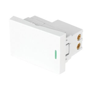 47941 - Interruptor sencillo blanco de 1.5 módulos, línea Lisboa