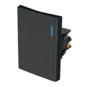 47990 - Interruptor de 3 vías, 3 módulos, línea Española, negro