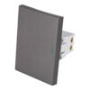 47825 - Interruptor 3 vías acero inox de 3 módulos, línea Lisboa