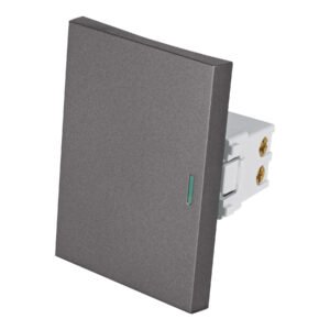 47825 - Interruptor 3 vías acero inox de 3 módulos, línea Lisboa