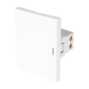 47945 - Interruptor de 3 vías blanco de 3 módulos, línea Lisboa