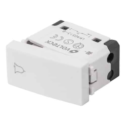 48323 - Interruptor para timbre, línea Oslo, color blanco, Volteck