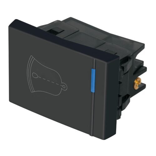 47993 - Interruptor para timbre, 1.5 módulos, línea Española, negro