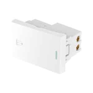 47946 - Interruptor para timbre blanco de 1.5 módulos, línea Lisboa