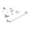 49395 - Juego de 6 accesorios para baño metálicos, Foset Aqua