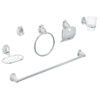 48341 - Juego de 6 accesorios p/baño cromo chapetón ovalado, Aqua