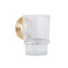 AQA-81G.jpg 45977 - Portavaso cepillero cromo-oro con vaso de vidrio, Foset Aqua
