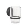 AQA-81M.jpg 45979 - Portavaso cepillero negro con vaso de vidrio, Foset Aqua