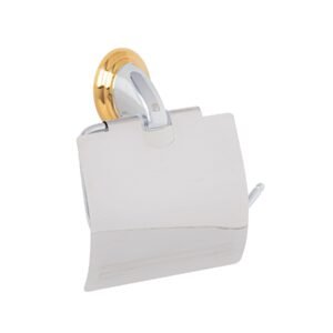 45981 - Portarrollo metálico acabado cromo-oro, Foset Aqua