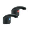 45716 - Juego manerales de palanca p/lav-fregadero,negro mate,Aqua