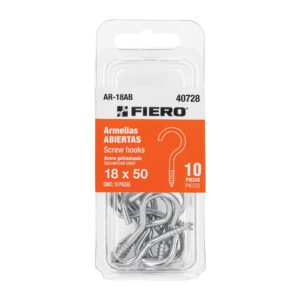 40728 - Blíster con 10 armellas abiertas de 18 x 50, FIERO