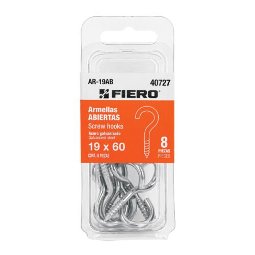 40727 - Blíster con 8 armellas abiertas de 19 x 60, FIERO
