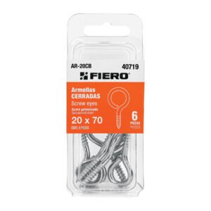 40719 - Blíster con 6 armellas cerradas de 20 x 70, FIERO