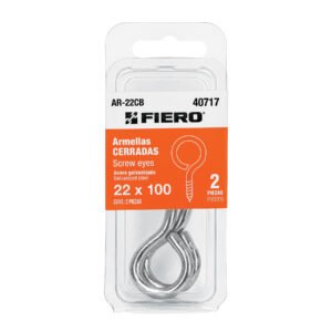40717 - Blíster con 2 armellas cerradas de 22 x 100, FIERO