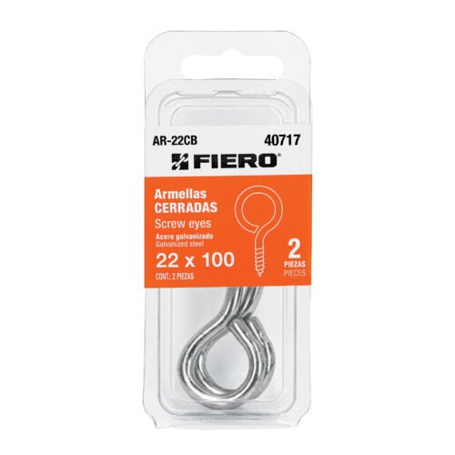 40717 - Blíster con 2 armellas cerradas de 22 x 100, FIERO