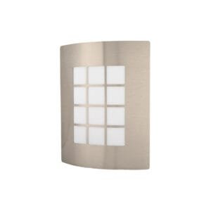 47390 - Arbotante decorativo cuerpo acero inox, lámpara no incluida