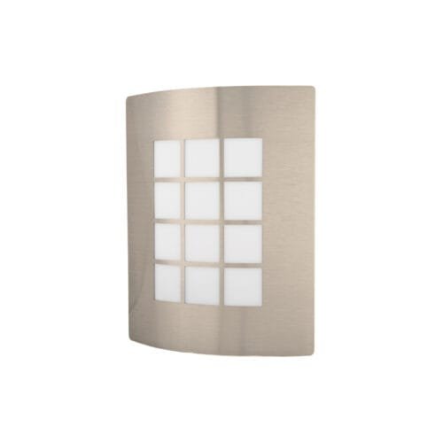 47390 - Arbotante decorativo cuerpo acero inox, lámpara no incluida