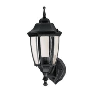47289 - Arbotante tipo farol tradicional soportado p/exterior, negro