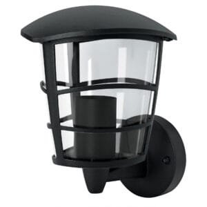 45092 - Arbotante tipo farol moderno soportado p/exteriores, negro