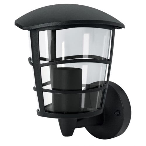 45092 - Arbotante tipo farol moderno soportado p/exteriores, negro