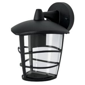 45093 - Arbotante tipo farol moderno suspendido p/exteriores, negro