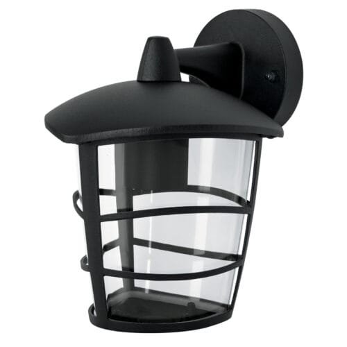 45093 - Arbotante tipo farol moderno suspendido p/exteriores, negro